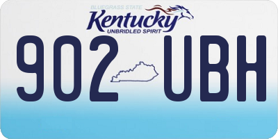KY license plate 902UBH