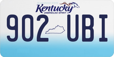 KY license plate 902UBI