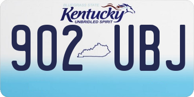 KY license plate 902UBJ