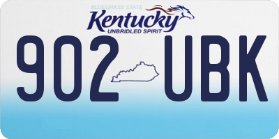 KY license plate 902UBK