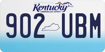 KY license plate 902UBM