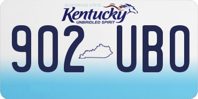 KY license plate 902UBO