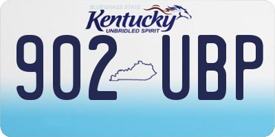 KY license plate 902UBP