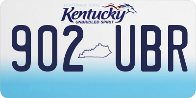 KY license plate 902UBR