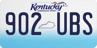 KY license plate 902UBS