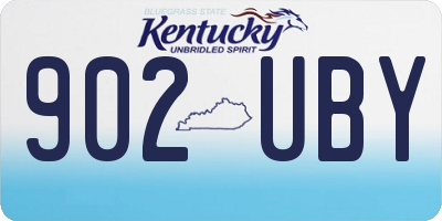 KY license plate 902UBY