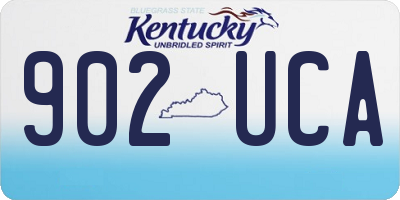 KY license plate 902UCA