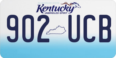 KY license plate 902UCB