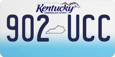 KY license plate 902UCC