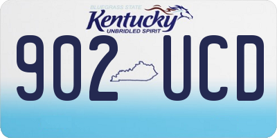KY license plate 902UCD