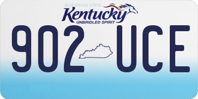 KY license plate 902UCE