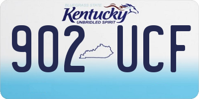KY license plate 902UCF