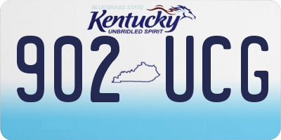 KY license plate 902UCG