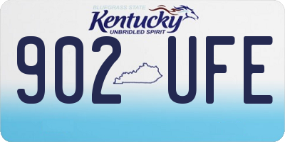KY license plate 902UFE