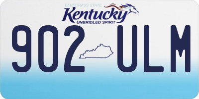 KY license plate 902ULM