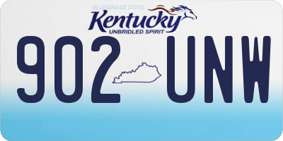 KY license plate 902UNW