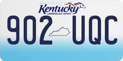 KY license plate 902UQC