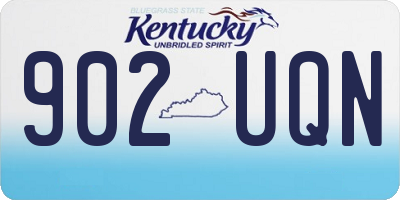 KY license plate 902UQN