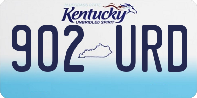 KY license plate 902URD