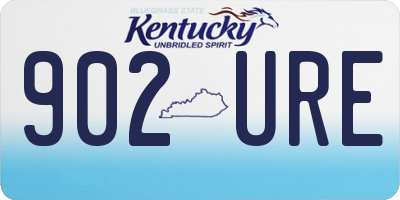 KY license plate 902URE
