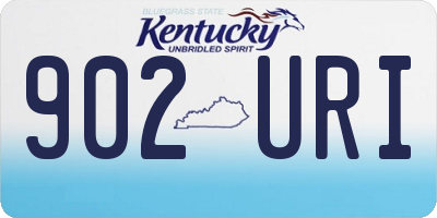KY license plate 902URI
