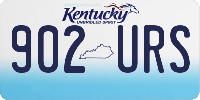 KY license plate 902URS
