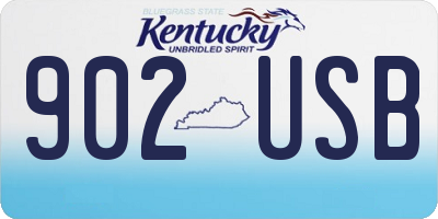 KY license plate 902USB
