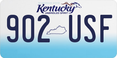 KY license plate 902USF