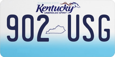 KY license plate 902USG