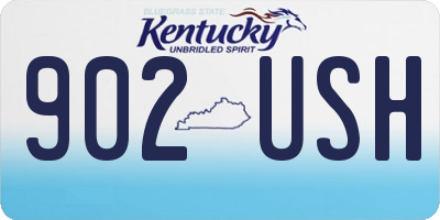 KY license plate 902USH