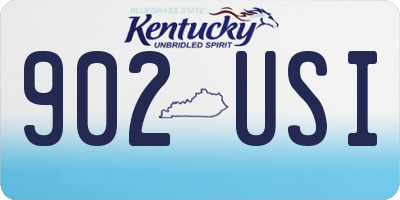 KY license plate 902USI