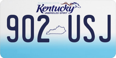 KY license plate 902USJ