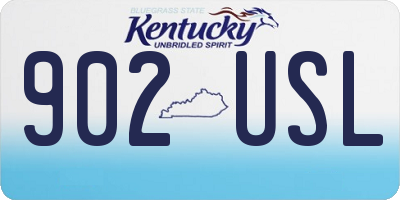 KY license plate 902USL