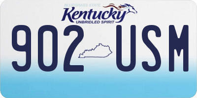 KY license plate 902USM