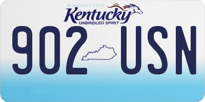 KY license plate 902USN