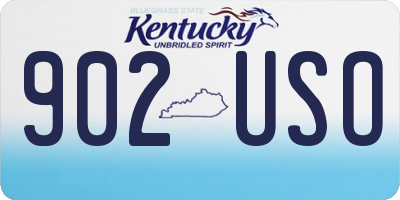 KY license plate 902USO