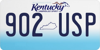 KY license plate 902USP