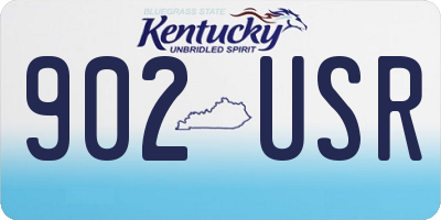 KY license plate 902USR