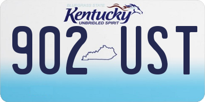 KY license plate 902UST