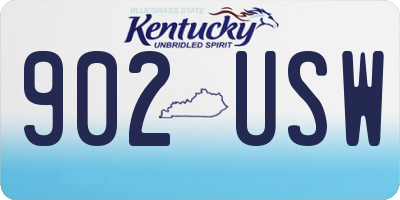 KY license plate 902USW
