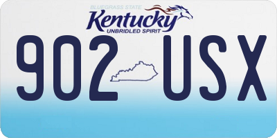 KY license plate 902USX