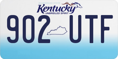 KY license plate 902UTF