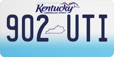 KY license plate 902UTI