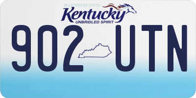 KY license plate 902UTN
