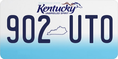 KY license plate 902UTO