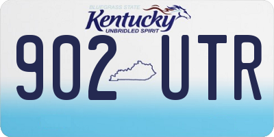 KY license plate 902UTR