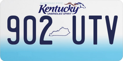 KY license plate 902UTV