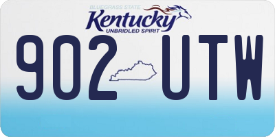 KY license plate 902UTW