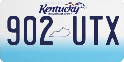 KY license plate 902UTX