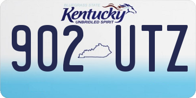 KY license plate 902UTZ
